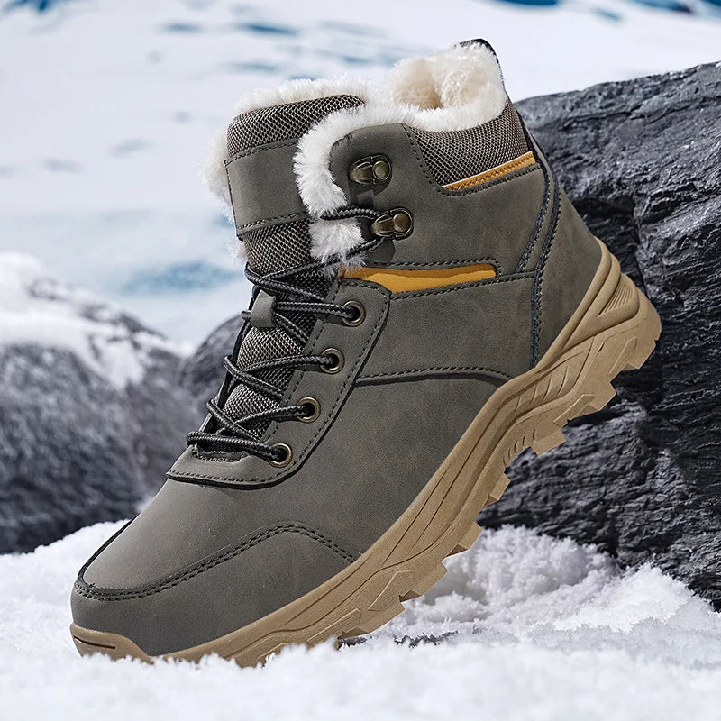 Men's Fleece-Lined High-Top Snow Boots