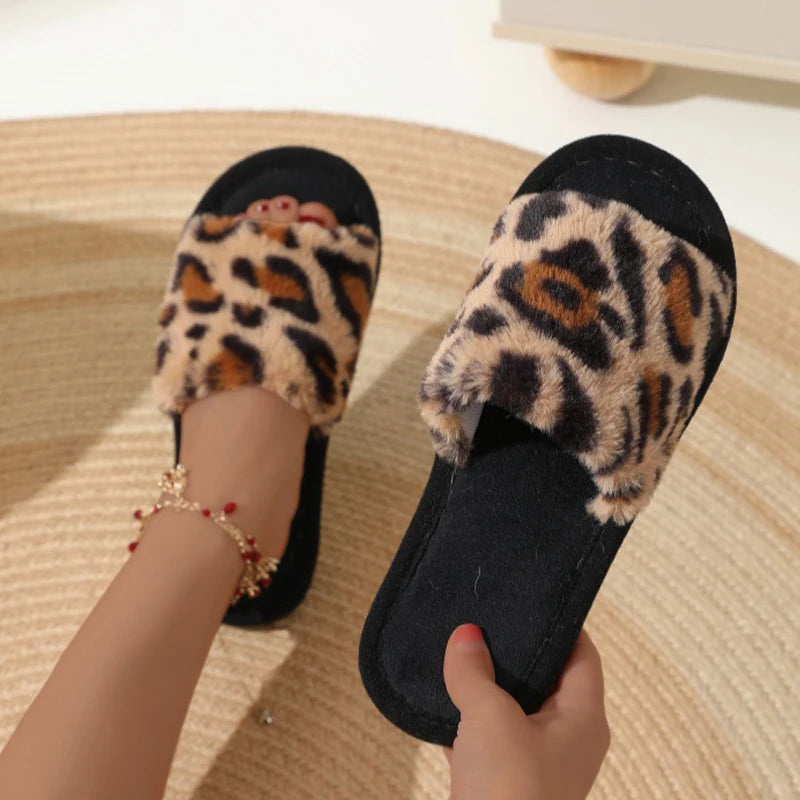 Women's Plush Indoor Slide Slippers