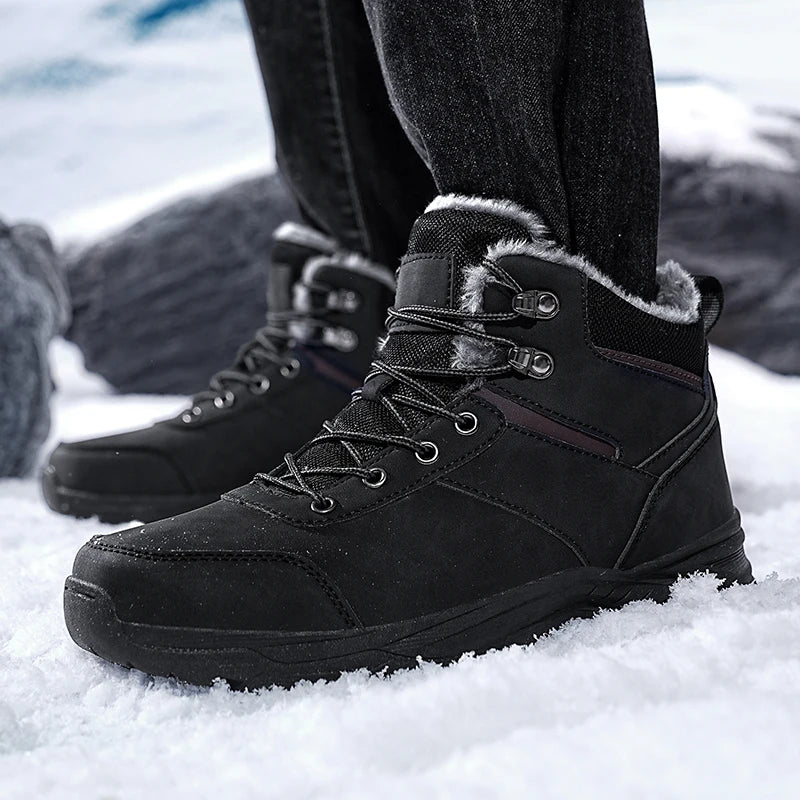 Men's Fleece-Lined High-Top Snow Boots