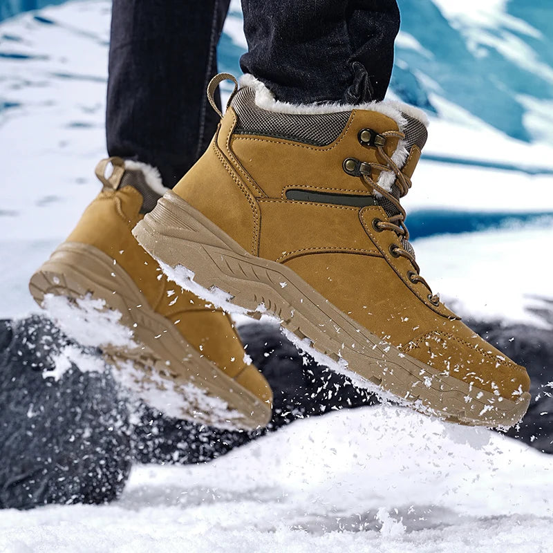 Men's Fleece-Lined High-Top Snow Boots