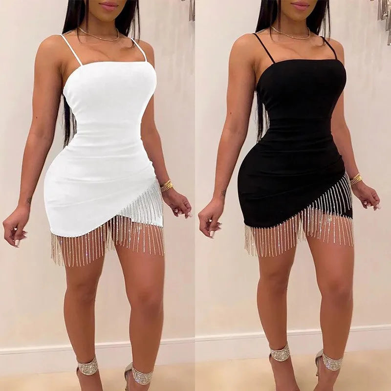 Women's Chain-Detail Slip Mini Dress