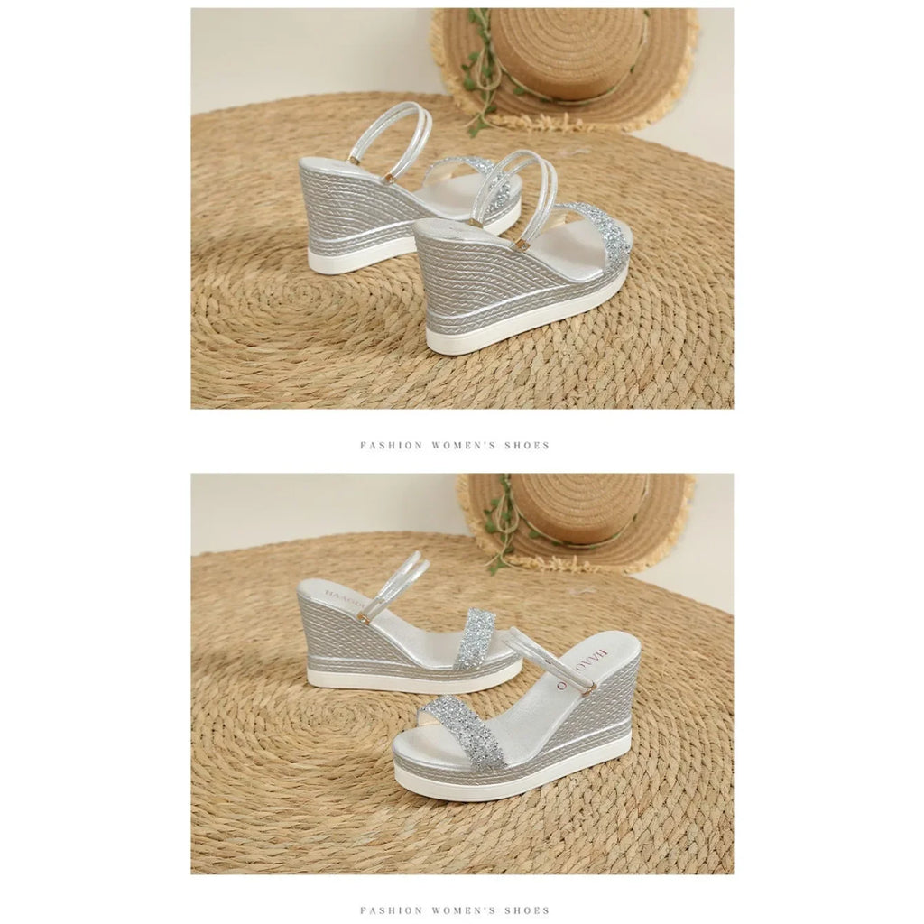 Women's Wedge Platform Slip-On Sandals