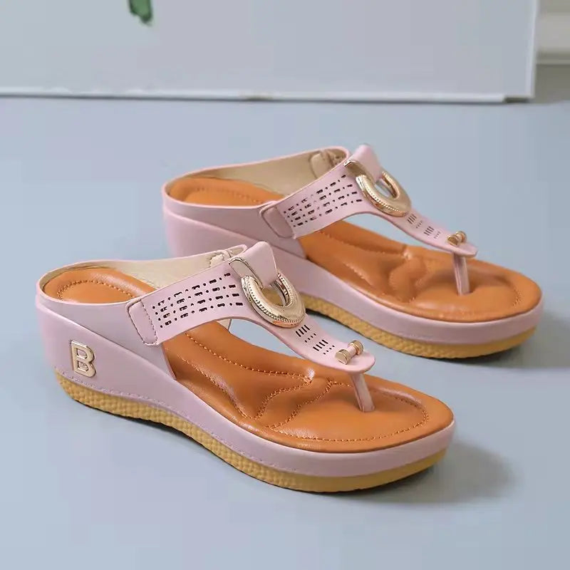 Women's Platform Wedge Flip-Flop Sandals
