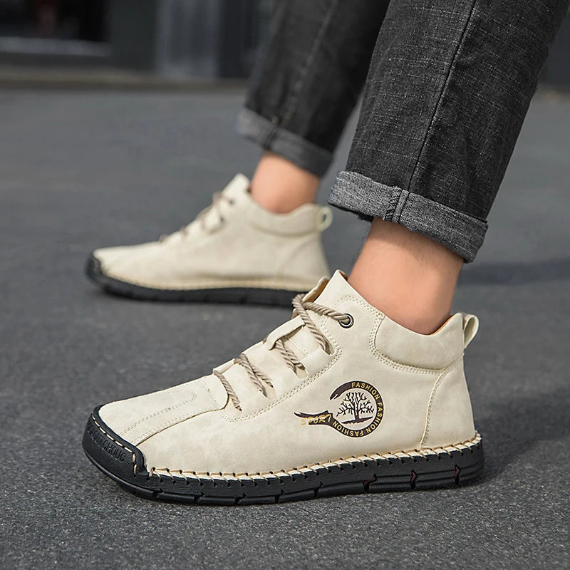 Men's Handmade Leather Outdoor Ankle Boots