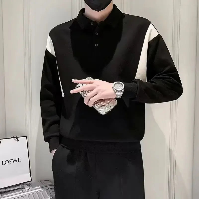 Men's Oversized Polo Sweatshirt