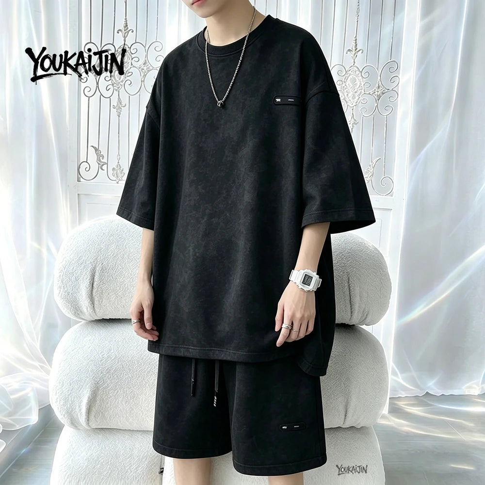 Men's Tie-Dye T-Shirt & Shorts Co-Ord Set
