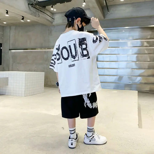 Boys' Hip-Hop T-Shirt & Pants Sports Set
