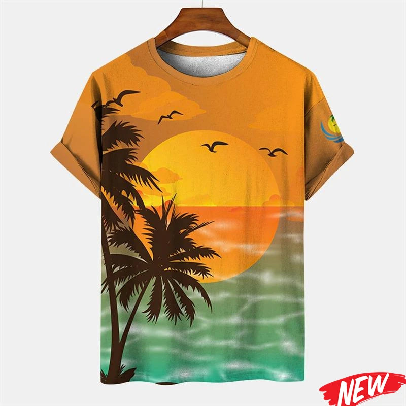 Men's Palm Tree Hawaiian Graphic T-Shirt
