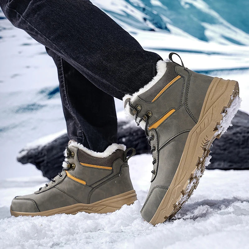 Men's Fleece-Lined High-Top Snow Boots