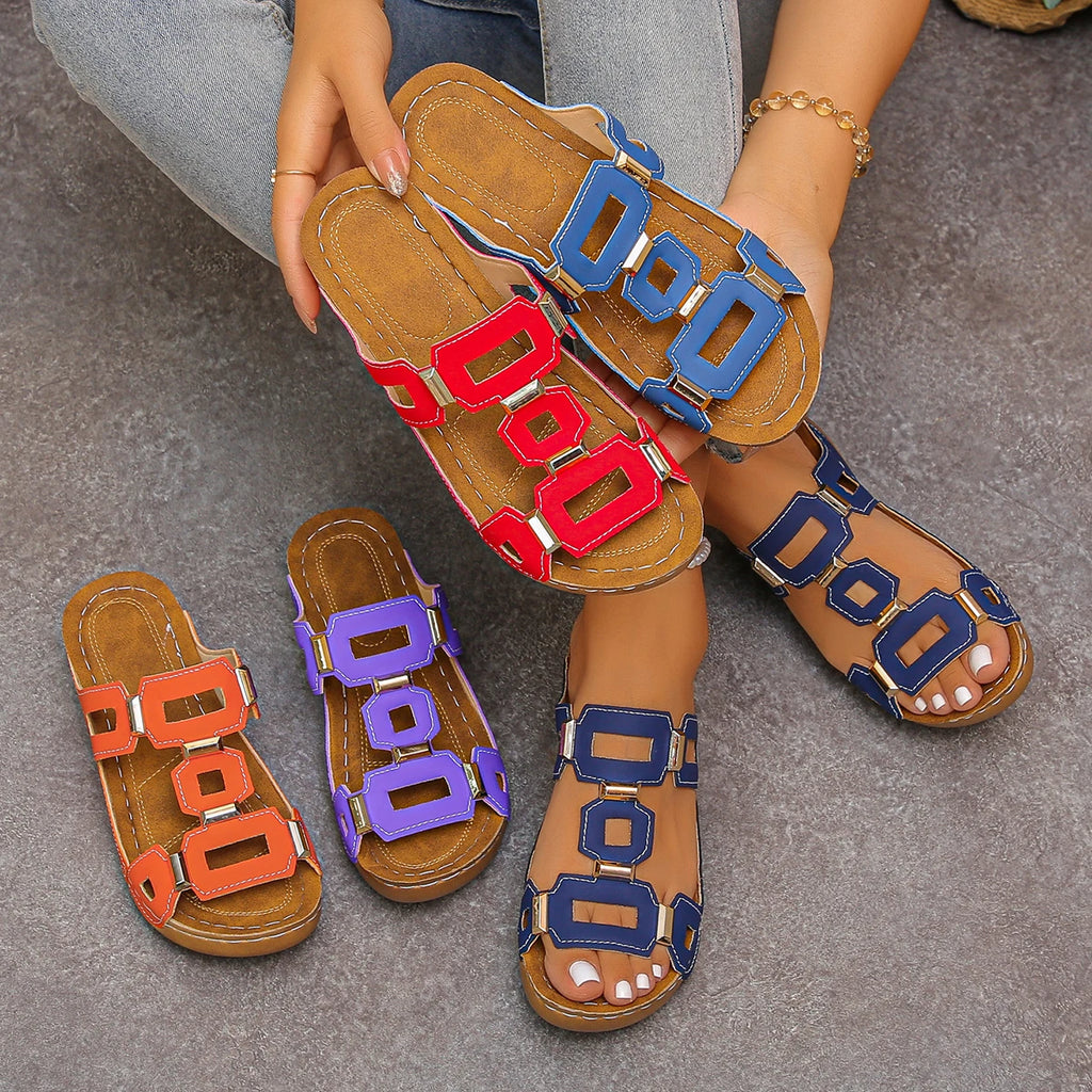 Women's Roman Open-Toe Wedge Sandals
