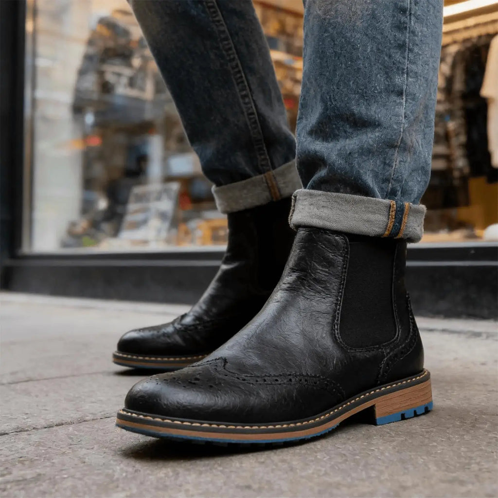 Men's Retro Leather Chelsea Boots