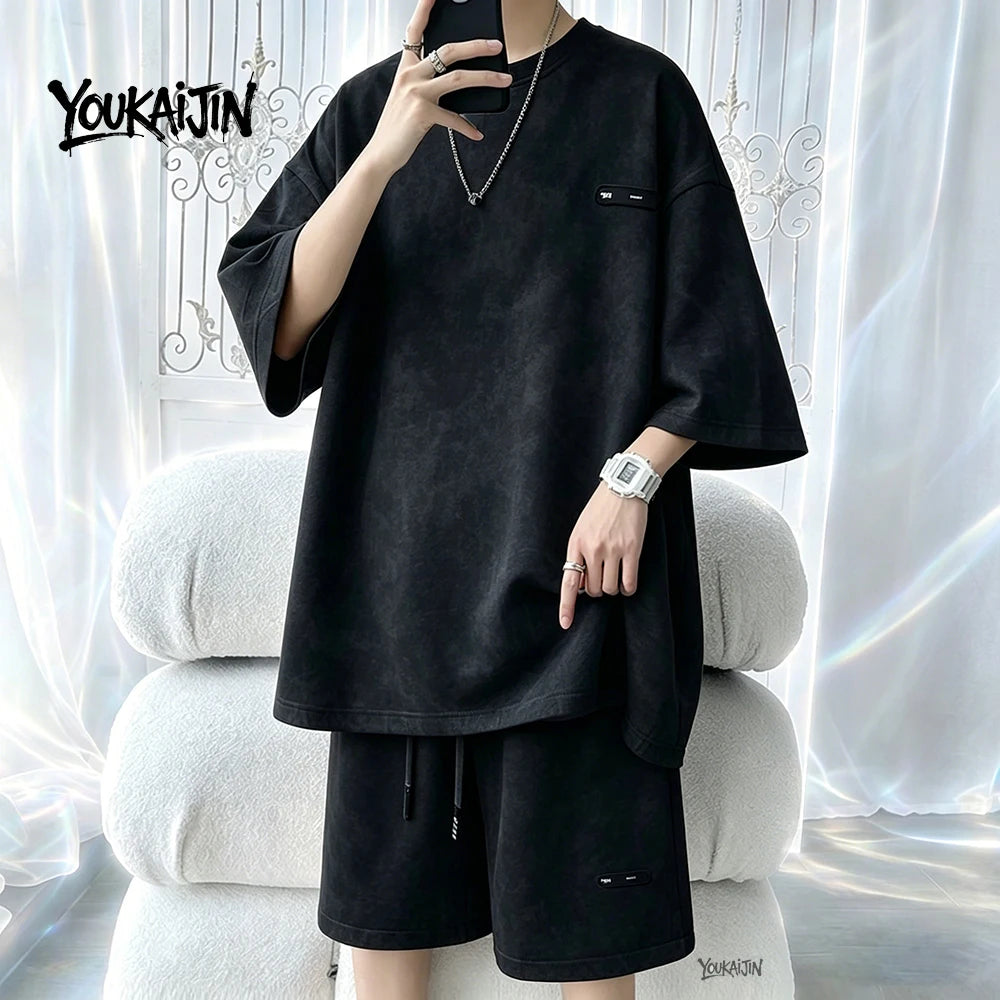 Men's Tie-Dye T-Shirt & Shorts Co-Ord Set