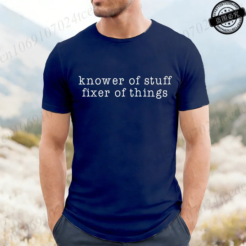Men's 'Knower of Stuff' Funny Graphic T-Shirt