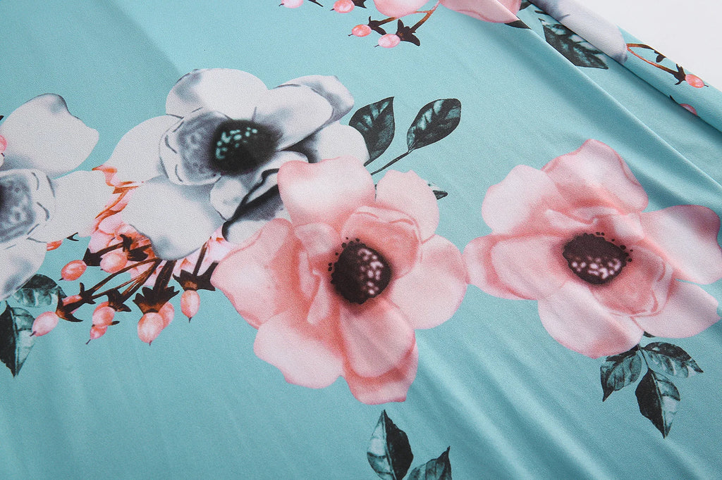 Women's Boho Floral A-Line Swing Maxi Dress