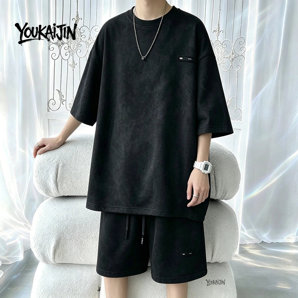 Men's Tie-Dye T-Shirt & Shorts Co-Ord Set