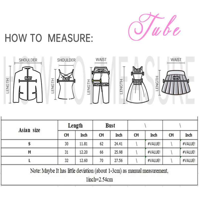 Women's Y2K Tube Top & Mini Shorts Set
