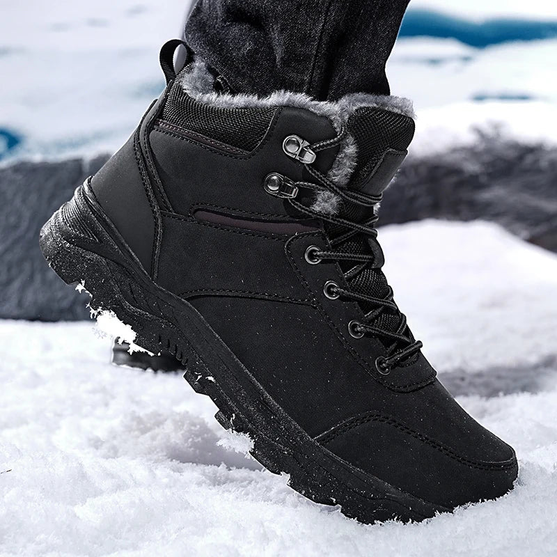 Men's Fleece-Lined High-Top Snow Boots