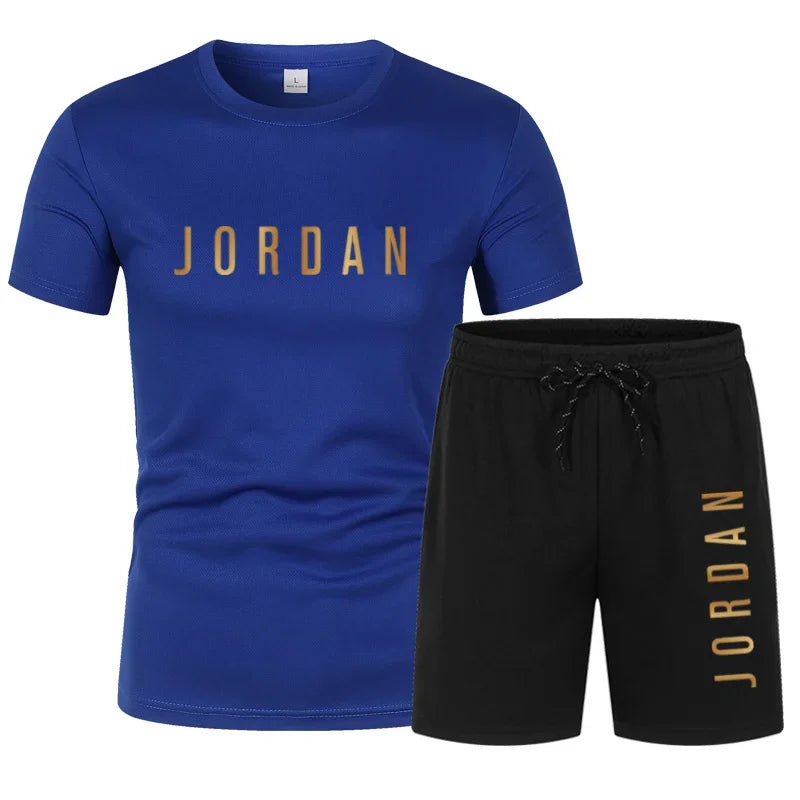 Men's Trendy Sports T-Shirt & Shorts Set