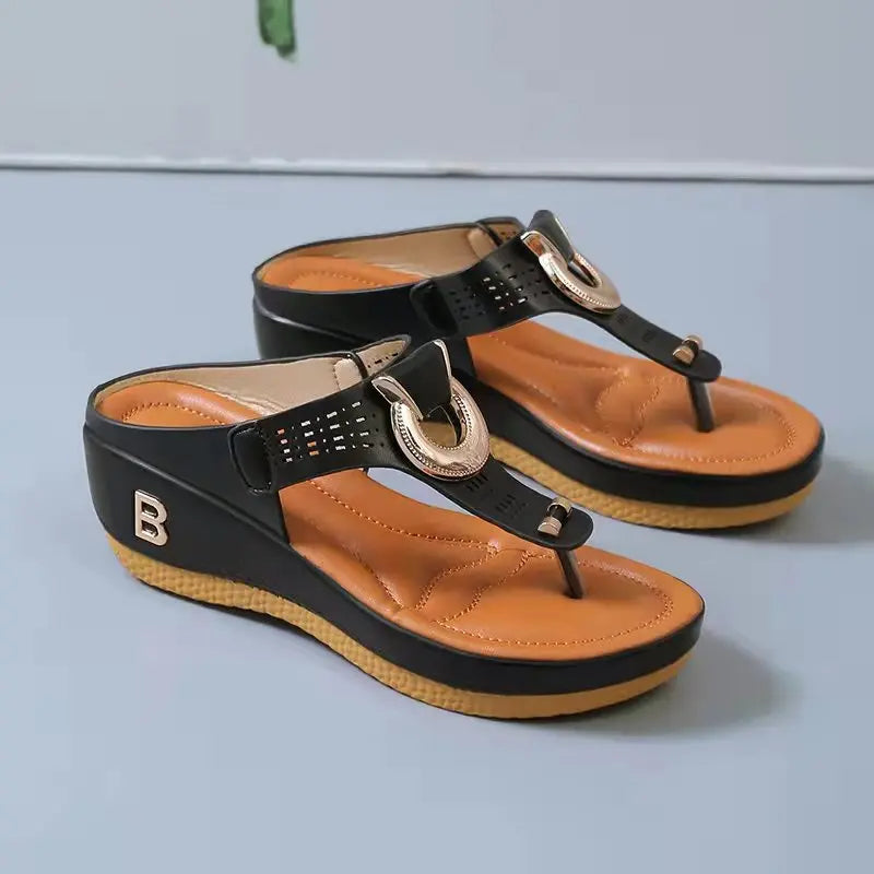 Women's Platform Wedge Flip-Flop Sandals