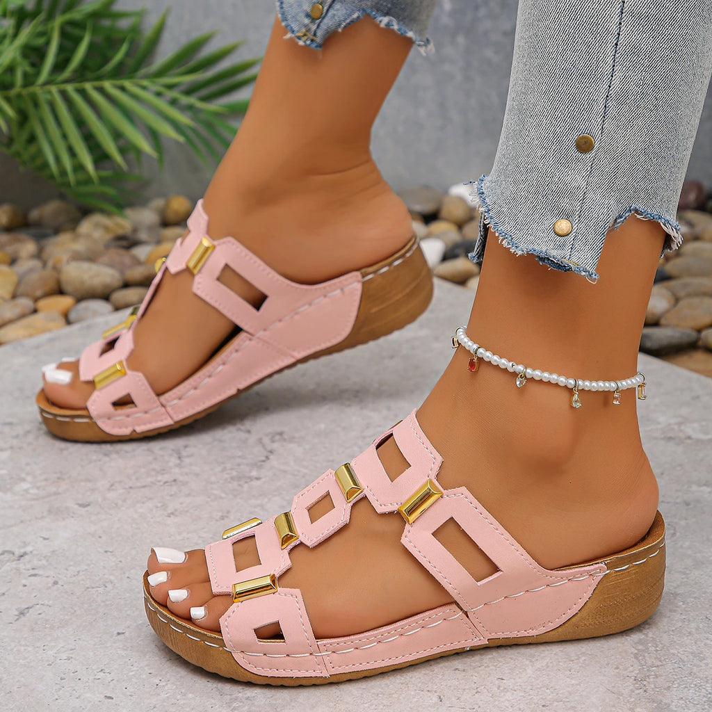 Women's Roman Open-Toe Wedge Sandals