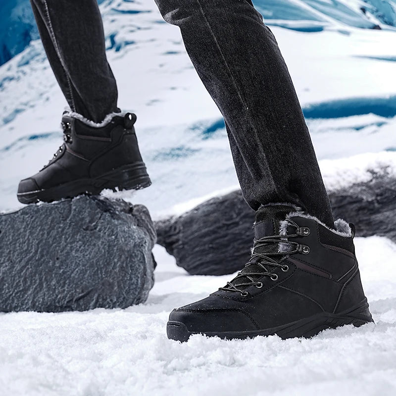 Men's Fleece-Lined High-Top Snow Boots