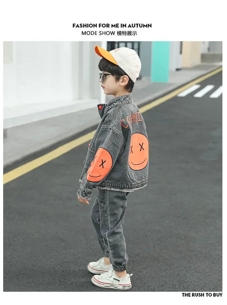 Boys' Denim Zip-Up Jacket & Jeans Set