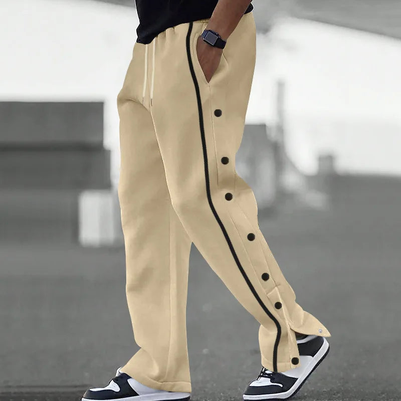 Men's Drawstring Straight-Leg Casual Pants