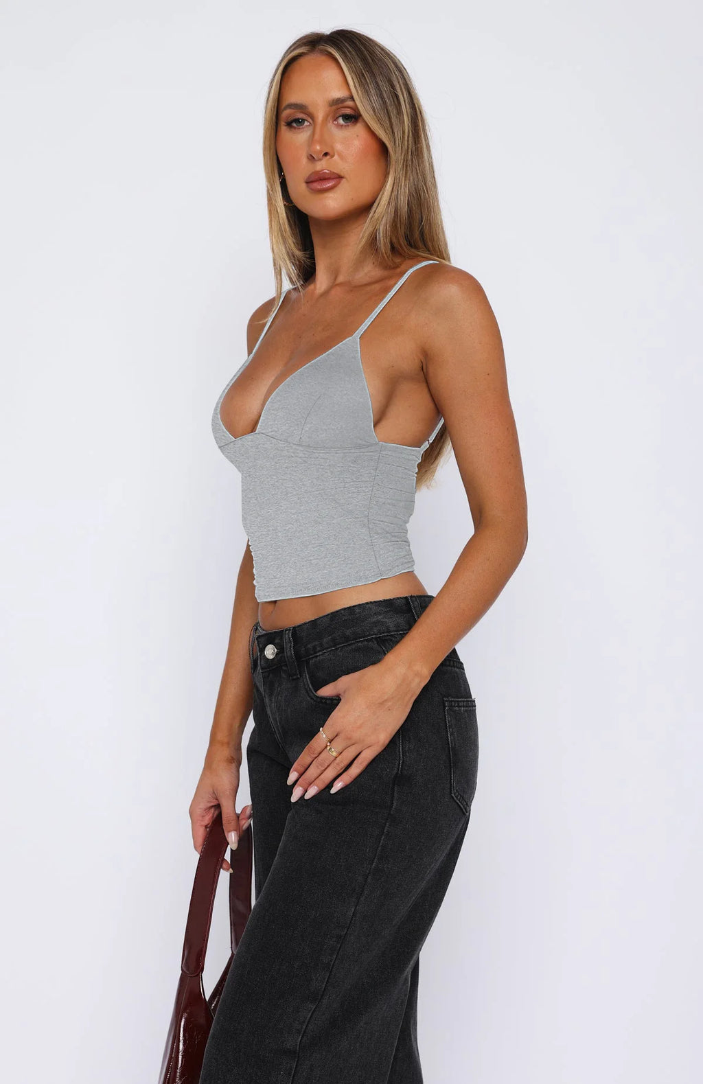 Women's Ruched Bodycon Camisole Top