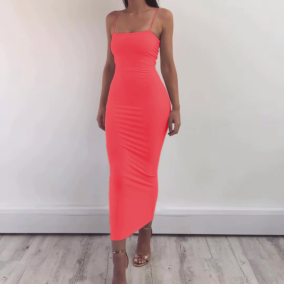 Women's Backless Sling Maxi Dress