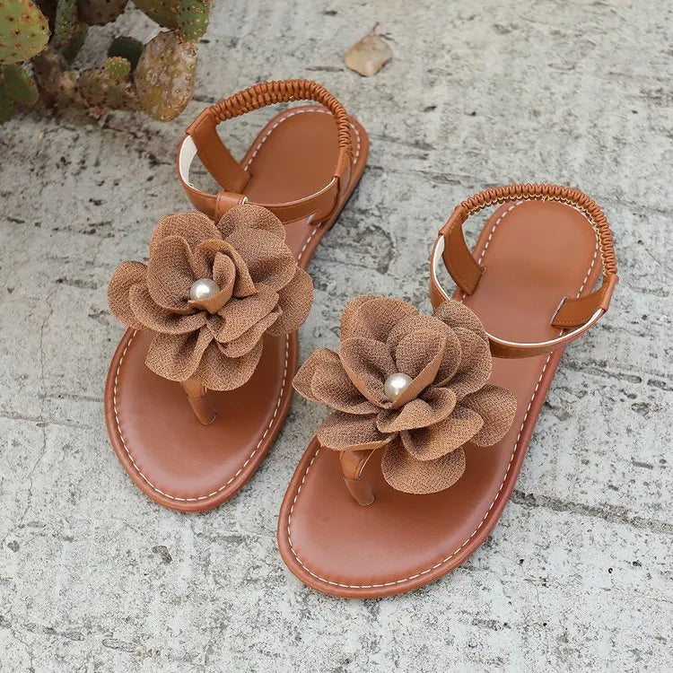 Women's Floral Flat Casual Sandals