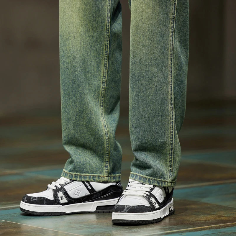 Men's Retro Baggy Wide-Leg Denim Jeans