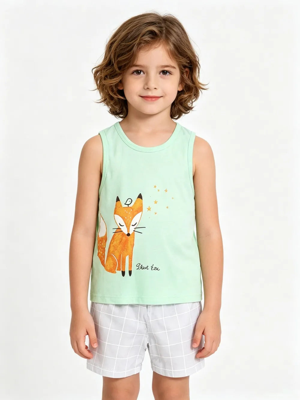Kids' Vest & Shorts Summer Tank Set