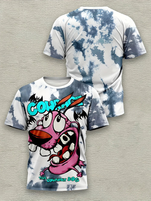 Men's 3D Cartoon Dog Print Casual T-Shirt