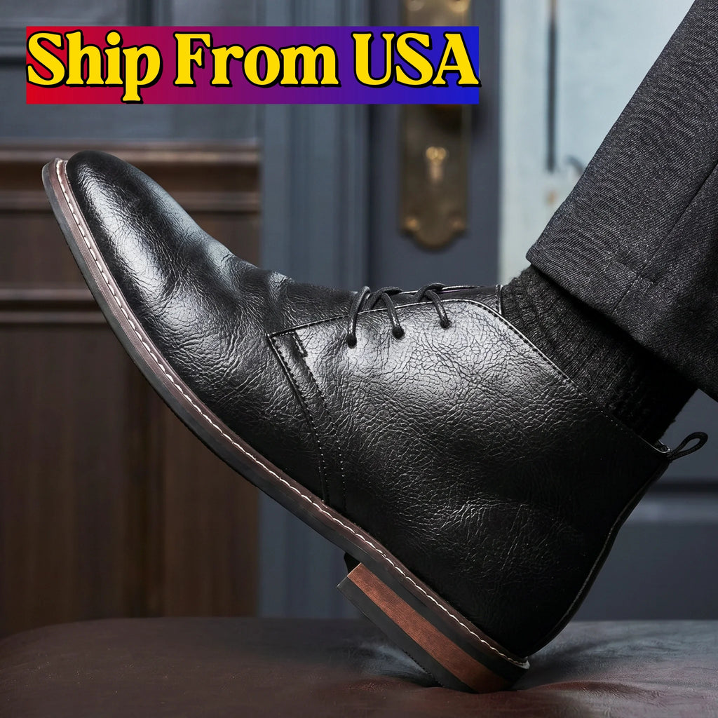 Men's Retro Casual Lace-Up Desert Boots