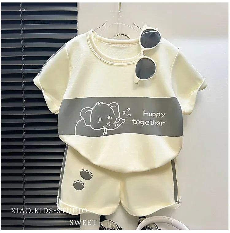 Toddler Striped T-Shirt & Shorts Lounge Set