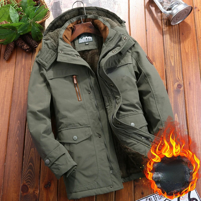 Men's Velvet Padded Winter Jacket