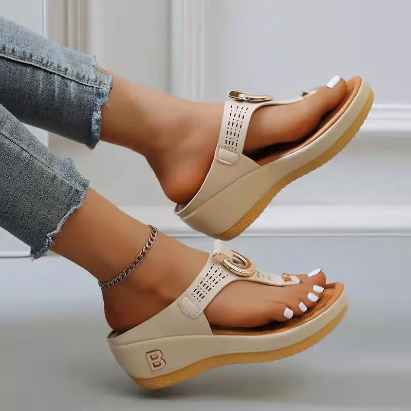 Women's Platform Wedge Flip-Flop Sandals