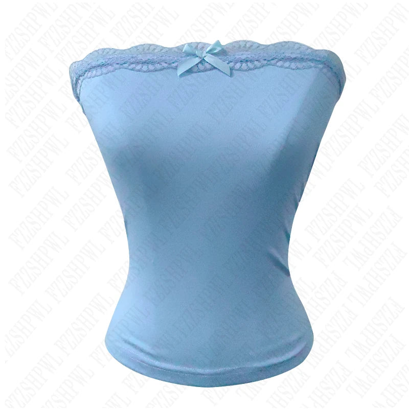 Women's Y2K Tube Top & Mini Shorts Set