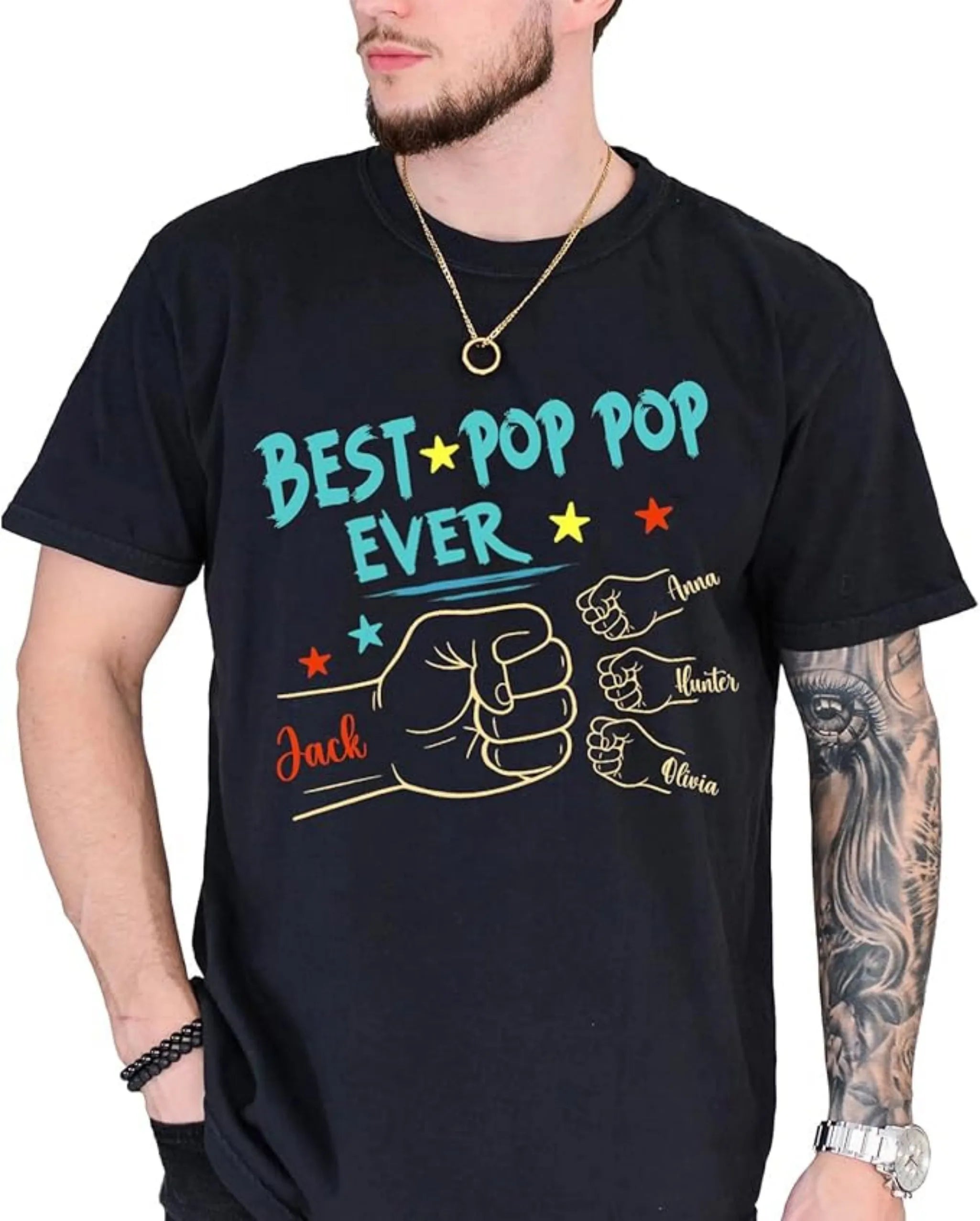 Men's Personalised Dad & Grandpa Graphic T-Shirt