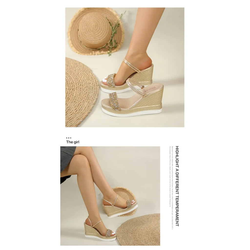 Women's Wedge Platform Slip-On Sandals
