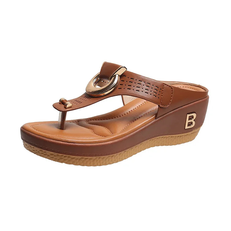Women's Platform Wedge Flip-Flop Sandals
