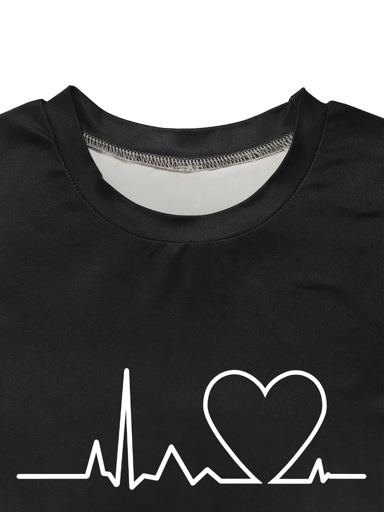 Women's Heart Print Gradient Summer Set