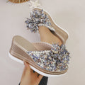 Women's Block Heel Flower Platform Sandals