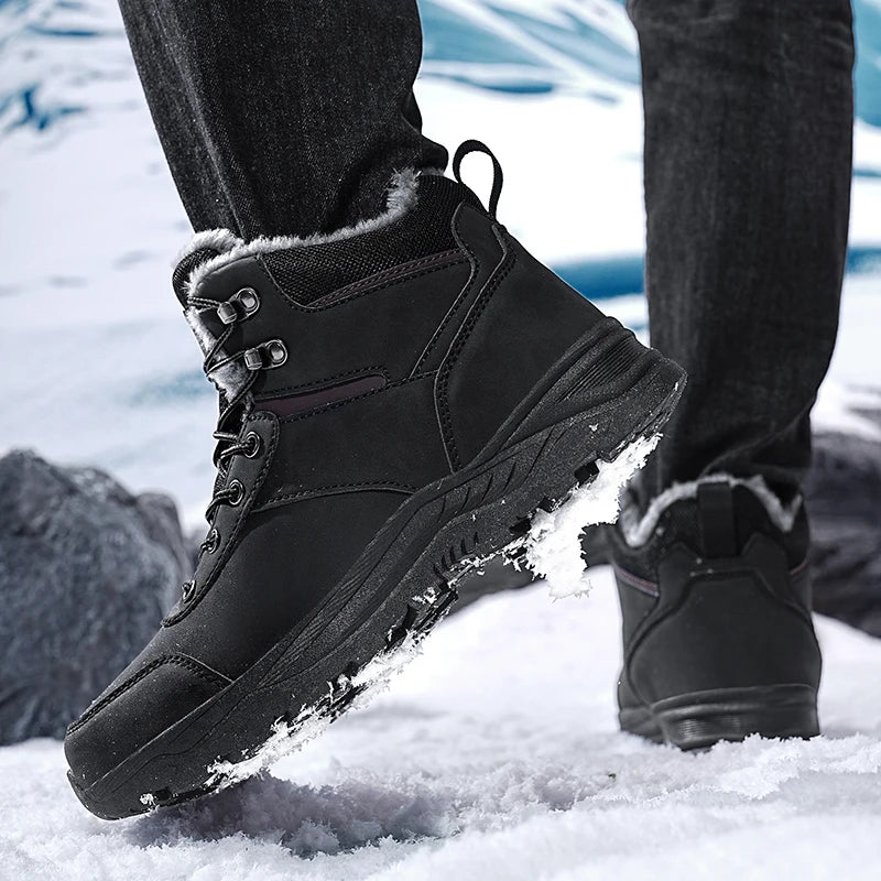 Men's Fleece-Lined High-Top Snow Boots