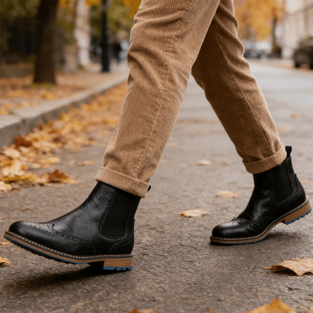 Men's Retro Leather Chelsea Boots