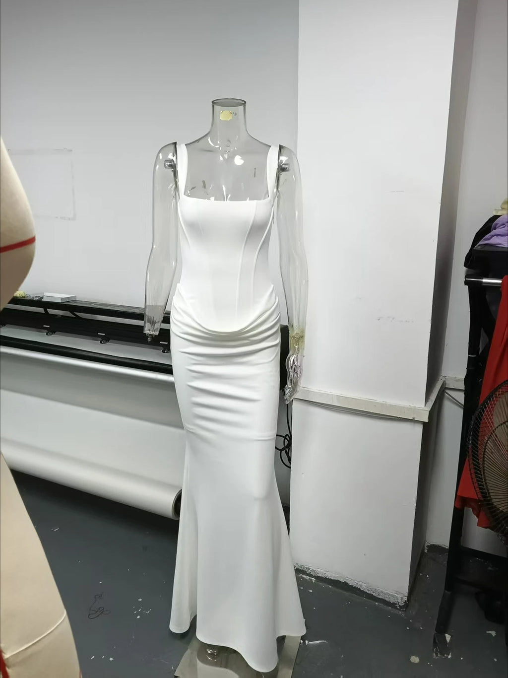 Women's Lace-Up Slim Maxi Formal Dress