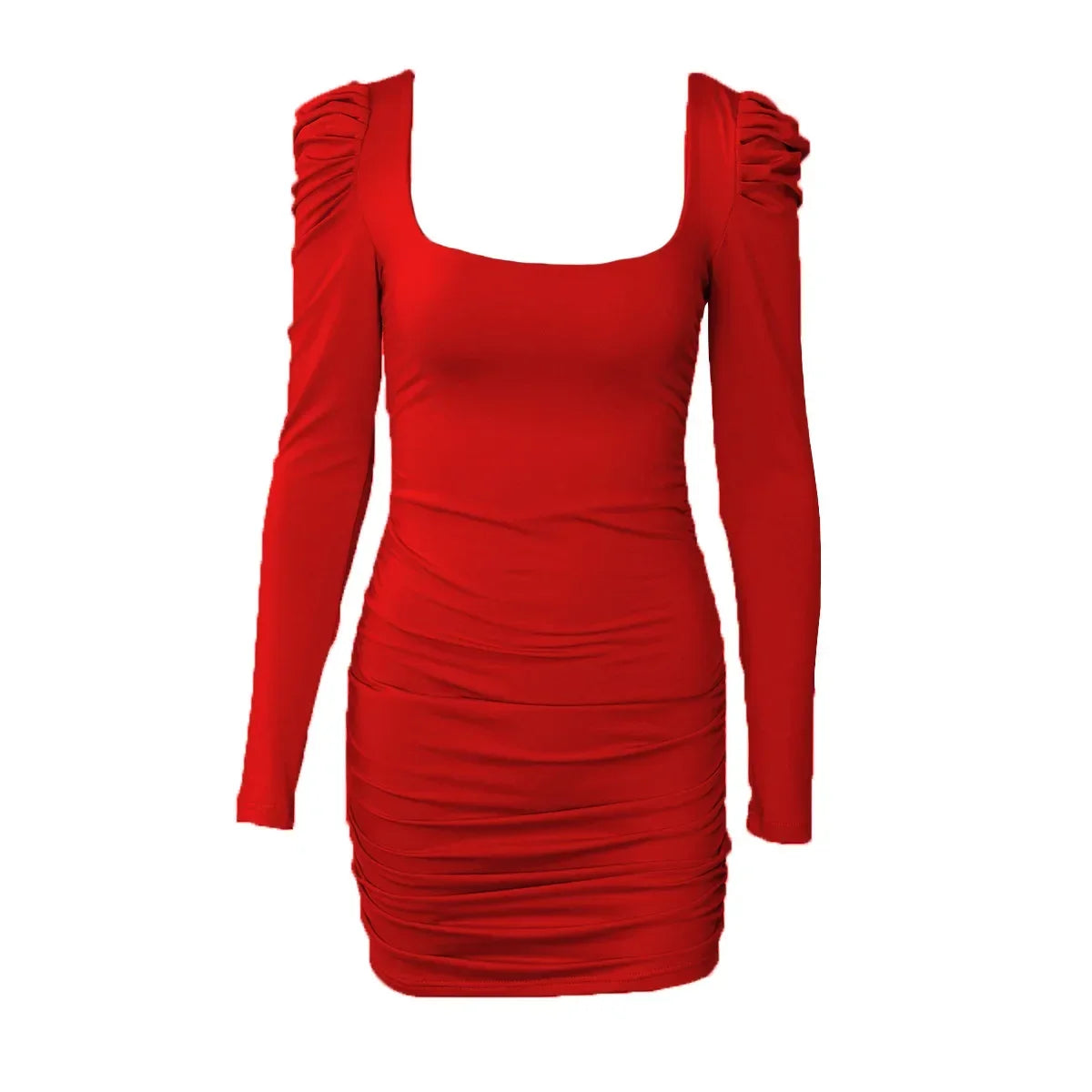Women's Backless Velvet Stacked-Shoulder Mini Dress