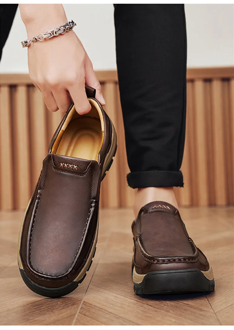Men's Slip-On Genuine Leather Casual Shoes