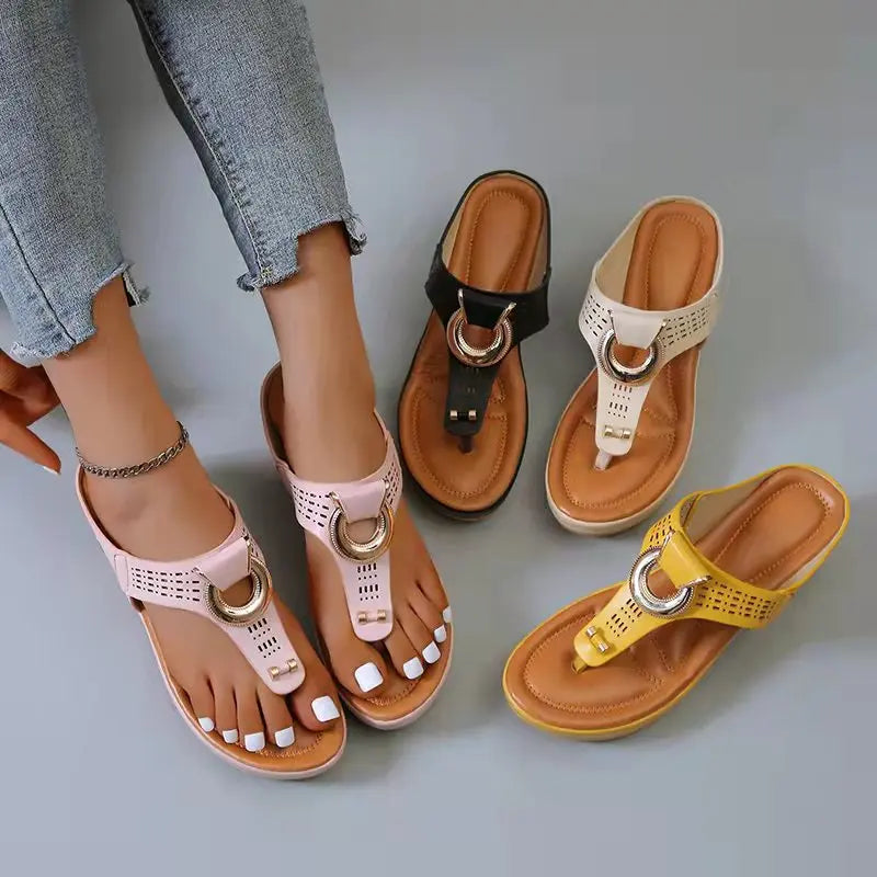 Women's Platform Wedge Flip-Flop Sandals