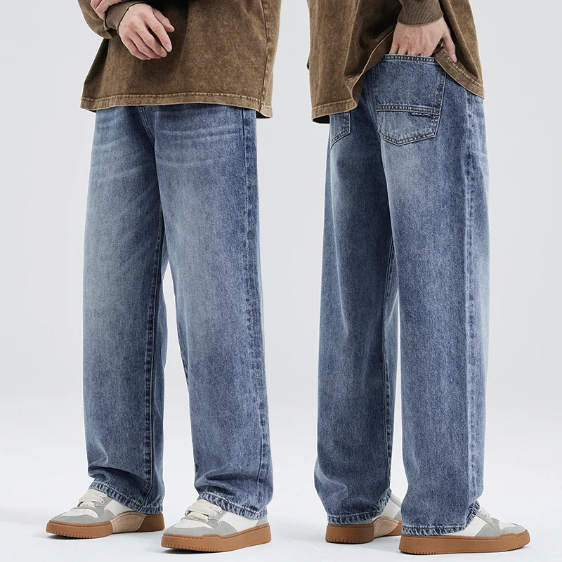 Men's Y2K Vintage Baggy Straight Denim Jeans